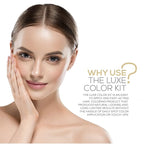 Parallel Products - Luxe Color (Light Brown) - Cream Hair Dye - 25mL - Tint for Professional Spot Coloring - With Cream Developer, Mixing Dish and Application Brush - Covers Grey Hair - Root Touch Up