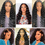 Deep Wave Human Hair Bundles Color 1B Loose Deep Wave Bundles 14 16 18 Inch Niegmeag Hair Brazilian Unprocessed Virgin Remy Hair Extensions 100g/Pc