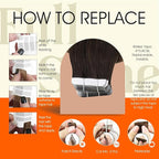 Full Shine Balayage Tape in Hair Extensions Human Hair 14Inch Tape in Extensions 2/3/27 Brown To Caramel Blonde Ombre Seamless Skin Weft Tape ins Human Hair Extensions Straight Extension 50G 20Pcs
