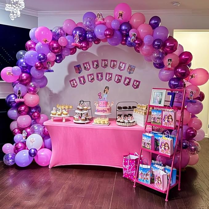 Pink and Purple Confetti Balloons 50 Pcs 12 Inch | Rainbow Unicorn Princess - Image 5