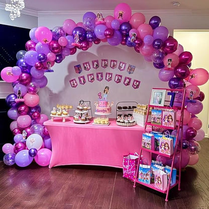 Pink and Purple Confetti Balloons 50 Pcs 12 Inch | Rainbow Unicorn Princess - Image 5