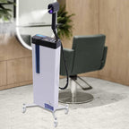 1300W Nano Hair Steamer, 3-in-1 Professional Multifunctional Negative Ions Hair Steamer Machine with Intelligent Control ＆ Pulleys for Hair Care Hair Repair Salon Spa Equipment (White)