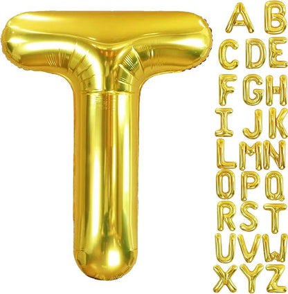 40 Inch Letter Foil Balloons Gold by Aeniaza