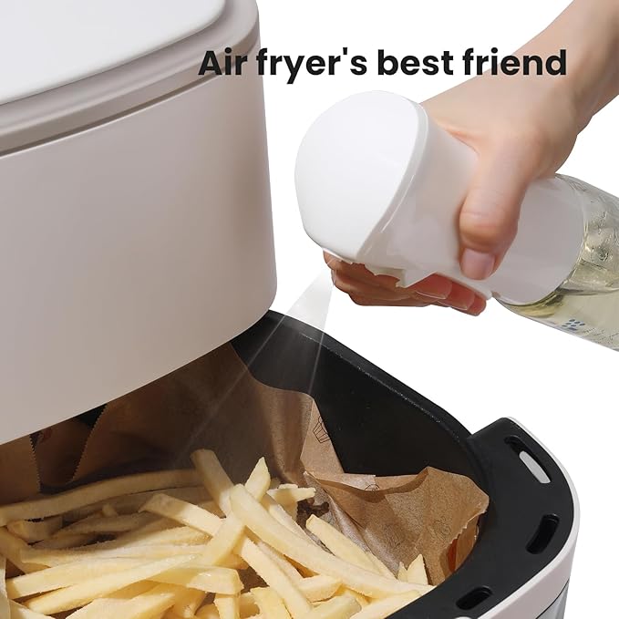 Mistifi Oil Sprayer 150ml glass bottle. Upgraded Version.Fine Mist Spray Bottle for Air Fryer, Olive Oil, Avocado Oil, Healthy Nonstick Frying, Commercial & Home Kitchen Use (PS630)