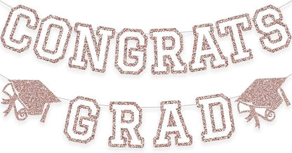 Congrats Grad Banner Graduation Party Banner Decoration Hanging Garland High by Unknown