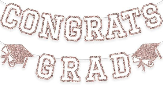 Congrats Grad Banner Graduation Party Banner Decoration Hanging Garland High by Unknown