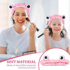 Jowmoy Rose Red Frog Eye Elastic Headband - Versatile for Spa, Skincare, Makeup, Face Wash, Fun Gift for Women (1 Pack)