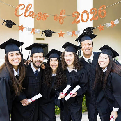 Class of 2026 Banner Orange Graduation Decorations Prestrung 2026 Graduation - Image 5