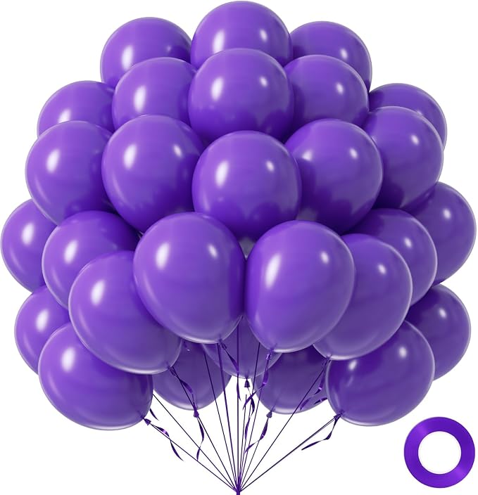 Purple Balloons 12 inch, Baby Shower, Birthday Party Decorations by Awenztech