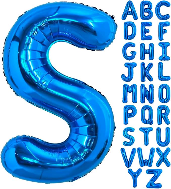 Blue Letter S Balloon, S Balloons Letter by BBPOOL