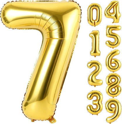 40 Inch Gold Number 7 Foil Balloon by Unknown