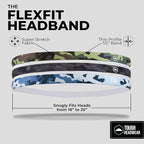Tough Headwear Thin Elastic Headbands - Sports Headbands for Women & Men - Mens Workout Headband - Running or Soccer Headband
