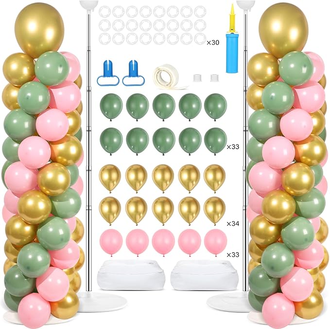 2 Sets Adjustable Balloon Column Stand Kit by Naozinebi