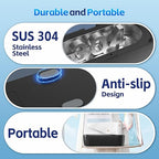 Ultrasonic Jewelry Cleaner, 48KHz Ultrasonic Cleaner Machine with Digital Timer, Dual Cleaning Modes, 304 Stainless Steel Tank for Jewelry, Eyeglasses, Rings, Retainers, Dentures Black