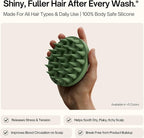 SXNSE - Revive Silicone Scalp Massager, Rose - Manual Hair & Scalp Scrubber for Dandruff, Buildup, Itch, & Hair Growth - Soft Exfoliating Silicone Bristles for Wet & Dry Hair, Flake-Free Finish
