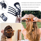 10 Pcs Flat Hair Clips for Women, Lay Flat Claw Clips French Glossy Claw Clips for Thick & Thin Hair No-Slip Hair Claw Strong Hold Barrettes Hair Clamps for Women