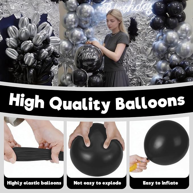 Balloons Birthday Decorations Black Balloons - Image 3