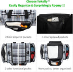 20 inch Sports Duffel Bag - for Travel Gym - Grey/White