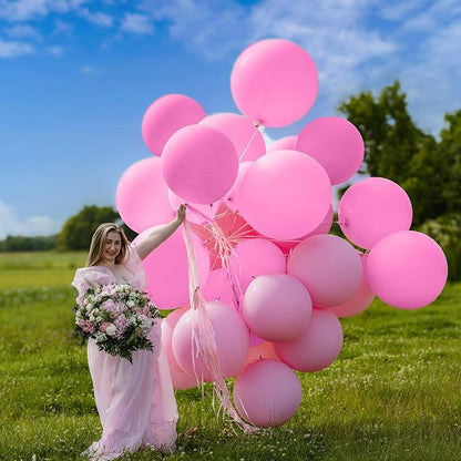 Pink Balloons Light Pink Birthday Decorations 30 Pack 18 inch Round Gender - Image 6