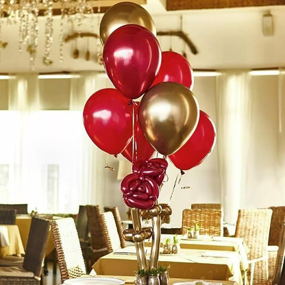 Red and Gold Balloon, 60 Pack 12 Inch Different Shades Red Party Balloons - Image 4