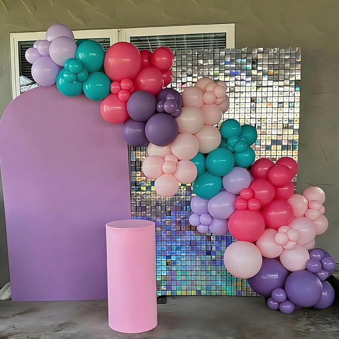 YMSZ Pink Blue Purple Balloons Arch Kit, Birthday Decorations - Image 4