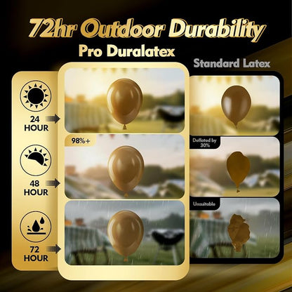 Pro Duralatex Brown Extra-Thick Balloons 100 Pack 12 inch | Brown Balloons - Image 3
