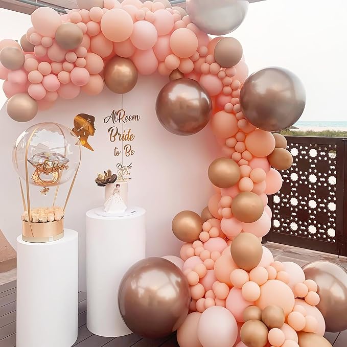 110pcs Peach Balloons, 18 12 10 5 inch Pastel Orange Balloons Different Sizes - Image 7