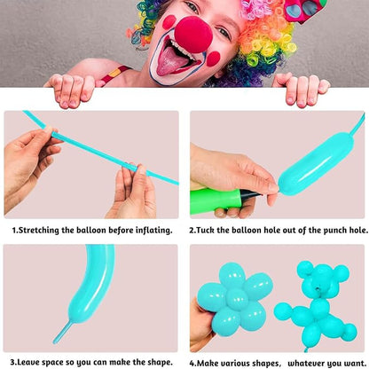Teal Long Balloons Premium 260 Twisting Balloons Animals Magic - Image 5