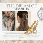 SHE'S FREE STYLE JUST FOR YOU Vintage Hair Claw Clip for women, Elegant Alloy Hair Clawwith Romantic Heart Design, Pearl details and 14K golden electroplating finish, Exquisite Hair Accessories