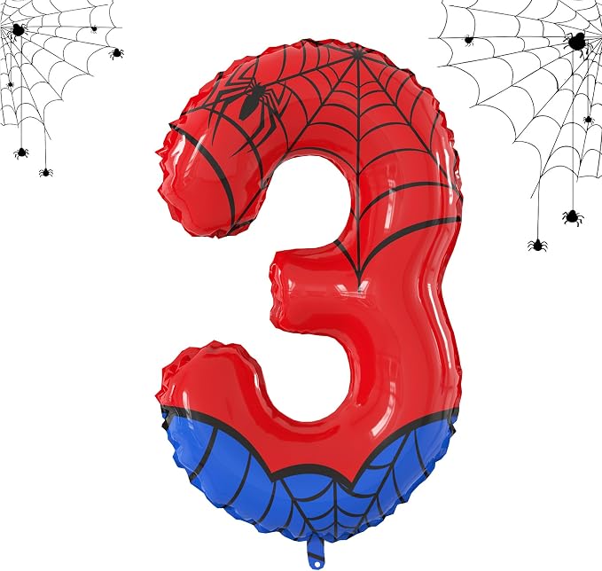 40 Inch Giant Spider Theme Number Foil Balloons by SIXONEAIEN