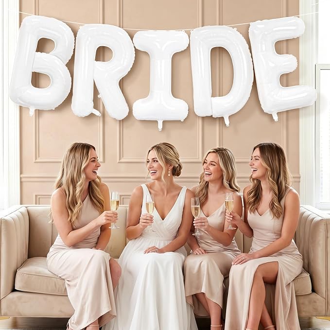 BRIDE Balloons Bachelorette, 40 Inch Foil Mylar, Helium-fillable, - Image 4