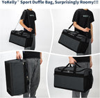 Gym Bag 20 inch Sport Duffle Bag for Men - 40L Weekender Duffel Bag for Travel - Dark Grey