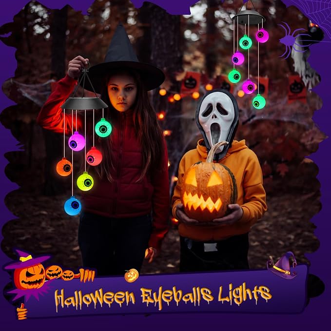 Winzwon Halloween Decorations Outside Solar Outdoor Lights | Waterproof Wind - Image 6