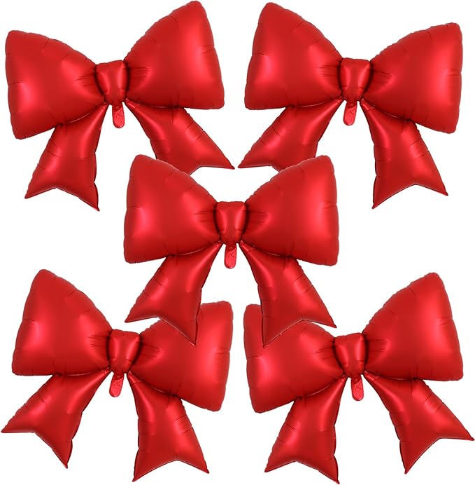 5Pcs 38 Inch Giant Red Bow Balloon by Vuzvuv