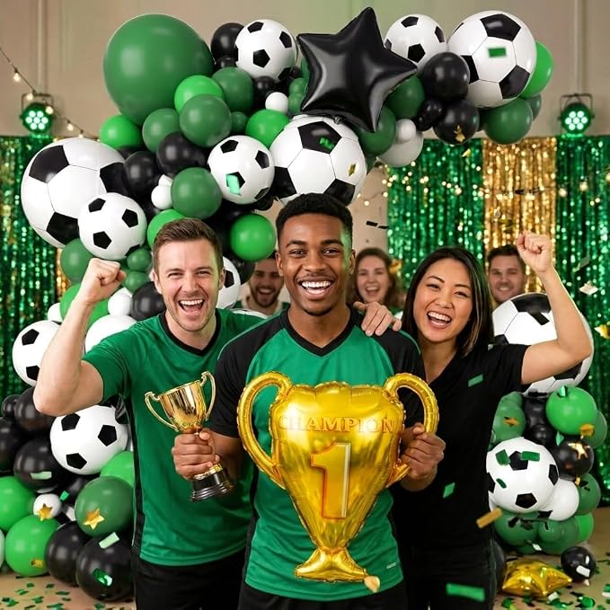 Soccer Balloons Garland Arch Kit 150Pcs - Image 4