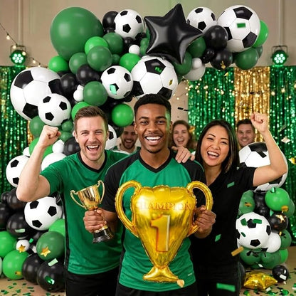 Soccer Balloons Garland Arch Kit 150Pcs - Image 4