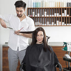 Professional Salon Barber Cape for Men/Women - Hairdressing Waterproof Hair Cutting Cape with Adjustable Snap Closure
