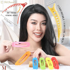 RC ROCHE 6 Pcs Flat Claw Hair Clips for Women Lay Down Barrettes No Crease Side Slide Thick Long Hair Duckbill French Against Head Jaw Claw Styling Clamp, Medium Rainbow