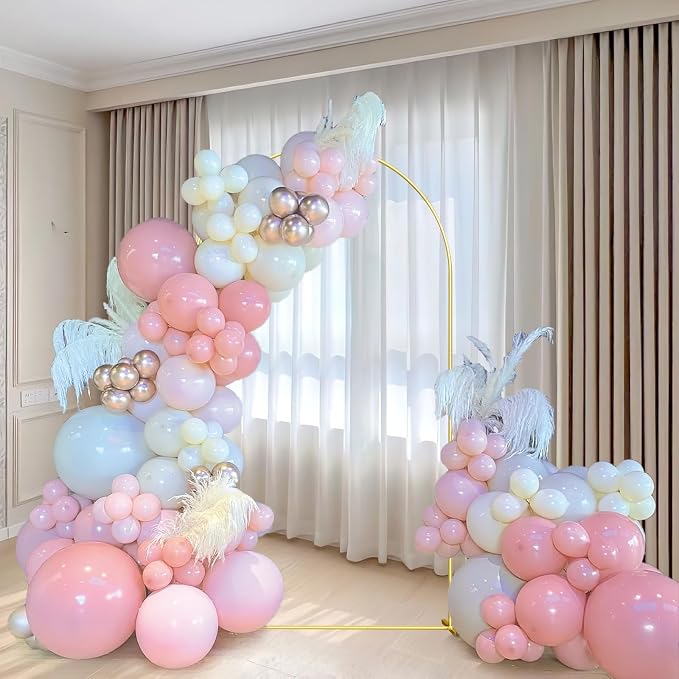 Wedding Arch Backdrop Stand 7.2FT Gold Wedding Balloon Arched Backdrop Stand - Image 2