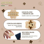 2026 Premium Durable Hair Claw Clip for Women, Original Italian Designed Strong Grip Hair Bang Clips for Thin Hair, No Slip Jaw Clips with Gift Box for Christmas Birthday Girls, 1.2" Beige Minimal