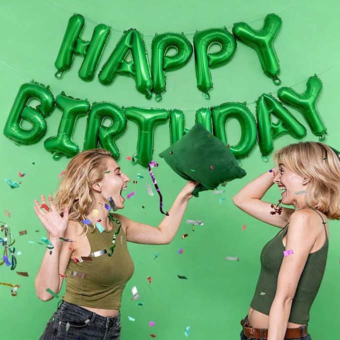 Happy Birthday Balloon Banner Set -16 Inch Foil Letters Balloons, Reusable - Image 3