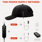 LED lights Hair Growth Cap, Black