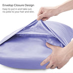 BEDELITE Satin Body Pillow Cover 2 Pack, Super Soft and Cooling Body Pillow Pillowcase for Hair and Skin, Breathable Silky Full Long Pillowcase Cover(20"x54", Lilac)