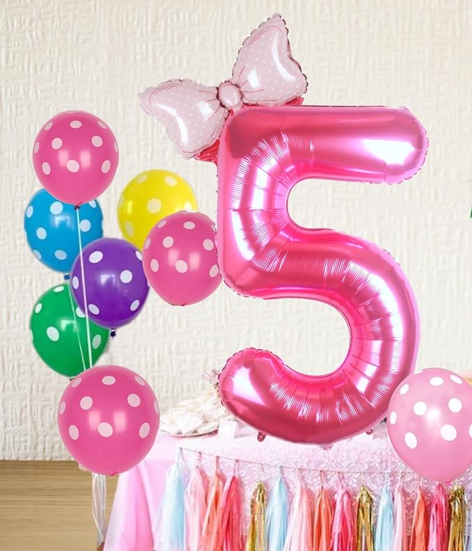 40 inch Pink Number 5 Balloon - Image 2