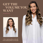 GOO GOO Clip in Hair Extensions Real Human Hair, Remy Human Hair Extensions Clip ins for Women, Natural Human Hair, 24inch 150g 9Pcs, #4/27/4 Balayage Chocolate Brown to Caramel Blonde