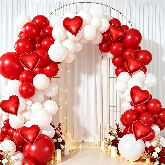 Red White Balloon Garland Arch Kit - Image 5