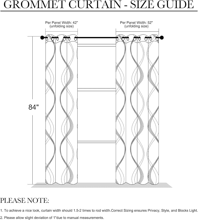 NICETOWN Aqua Blue Curtains 72 inch Long - Image 3