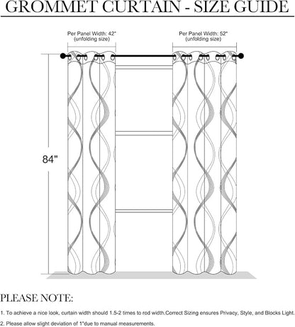 NICETOWN Aqua Blue Curtains 72 inch Long - Image 3