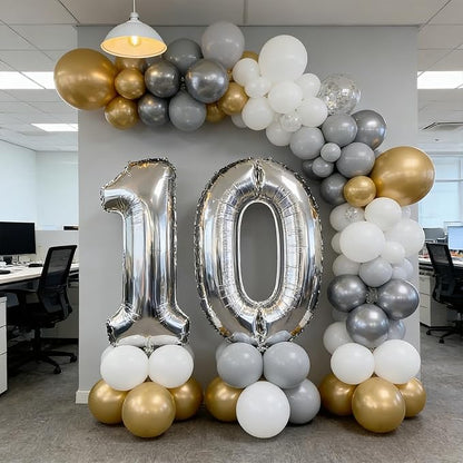 50pcs Gray Balloons, 12inch Gray Latex Balloons - Image 6