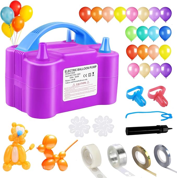 Balloon Pump, Dual Nozzles Electric Balloon Pump by QIPUMP